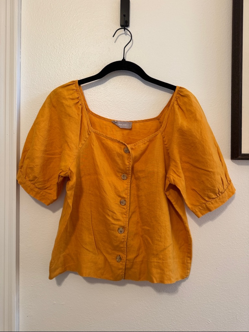 Everlane Golden Button-Front Top